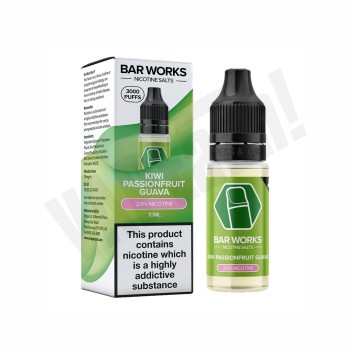 Bar Works Nic Salts - Kiwi Passion fruit Guava